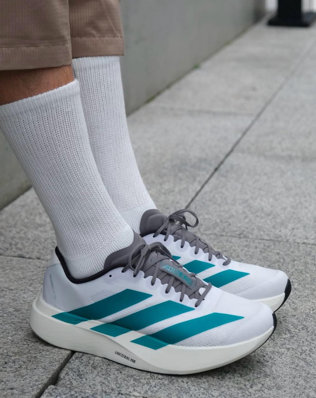 adidas Adizero Evo SL White Pure Teal