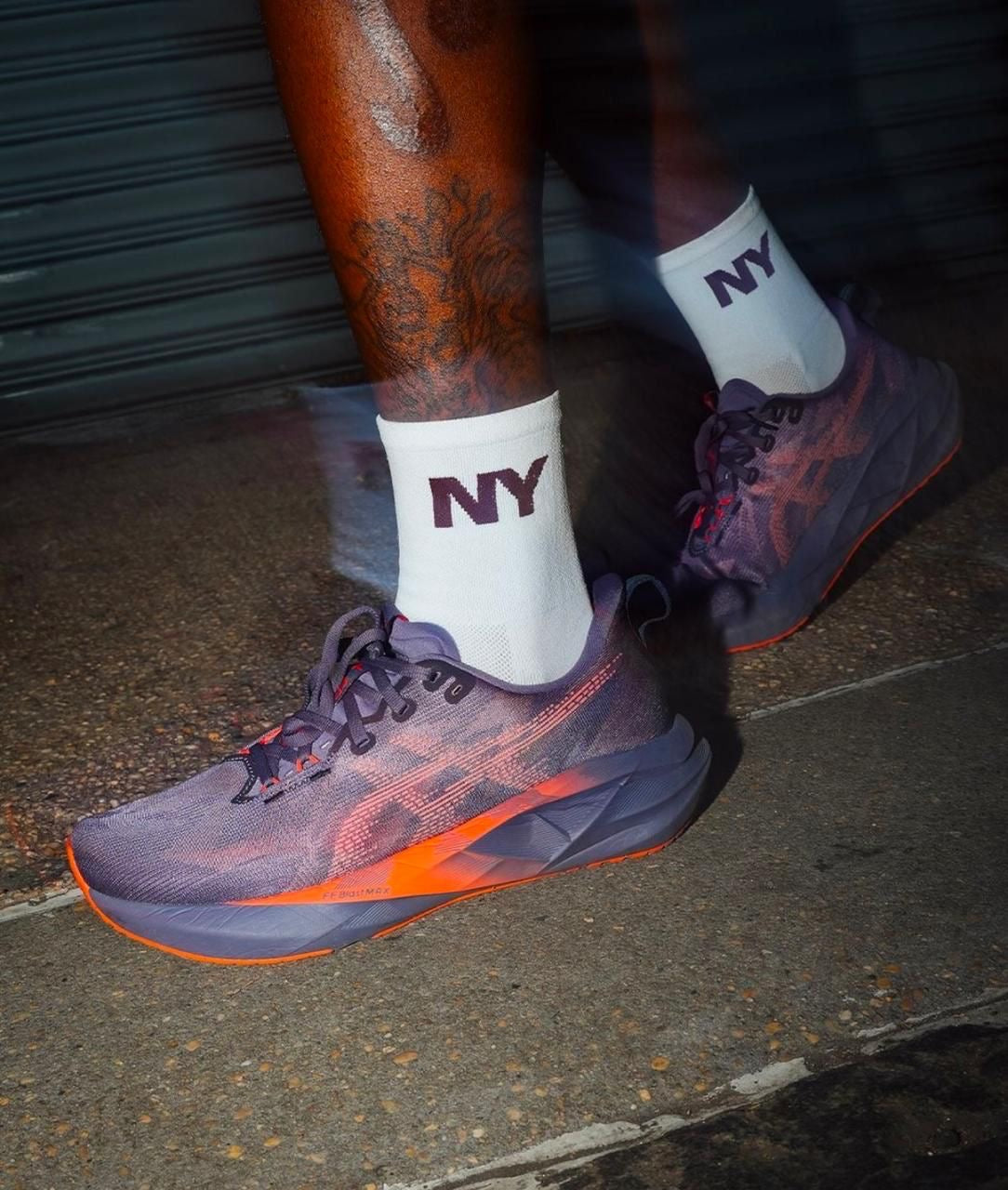 ASICS Novablast 5 Greyish Purple Coral Reef