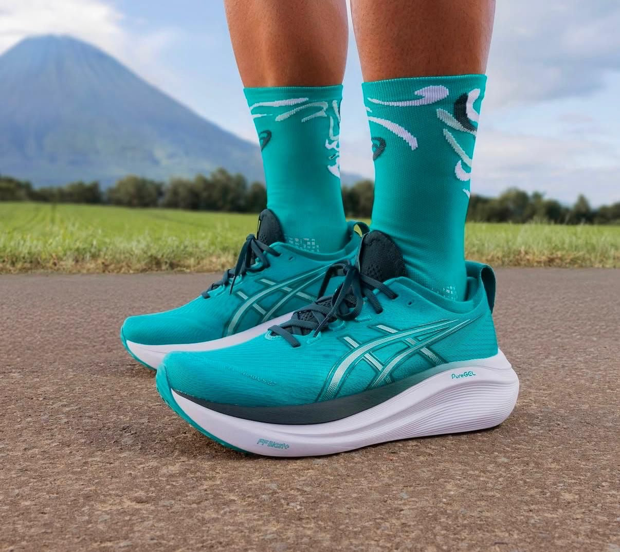 ASICS Gel-Nimbus 27 Wave Teal Saxon Green