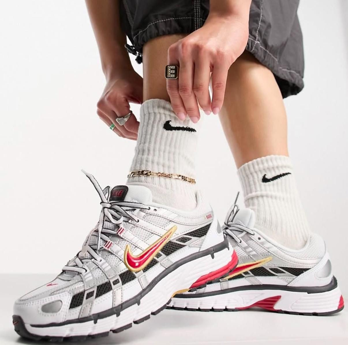 Nike P-6000 White Gold Red