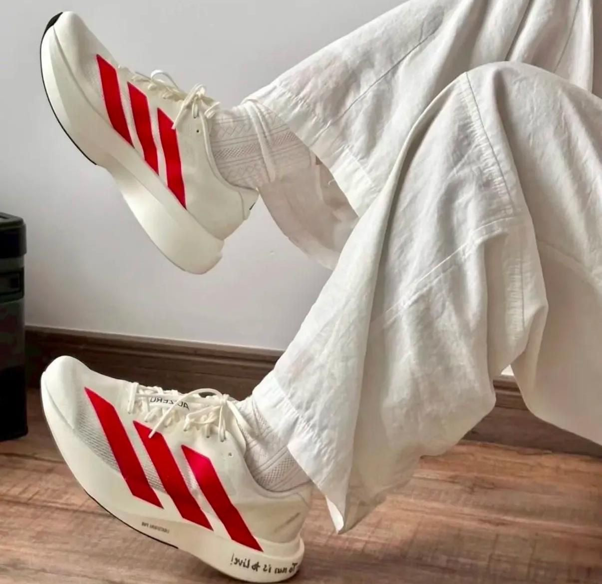 adidas Adizero EVO SL Off White Better Scarlet
