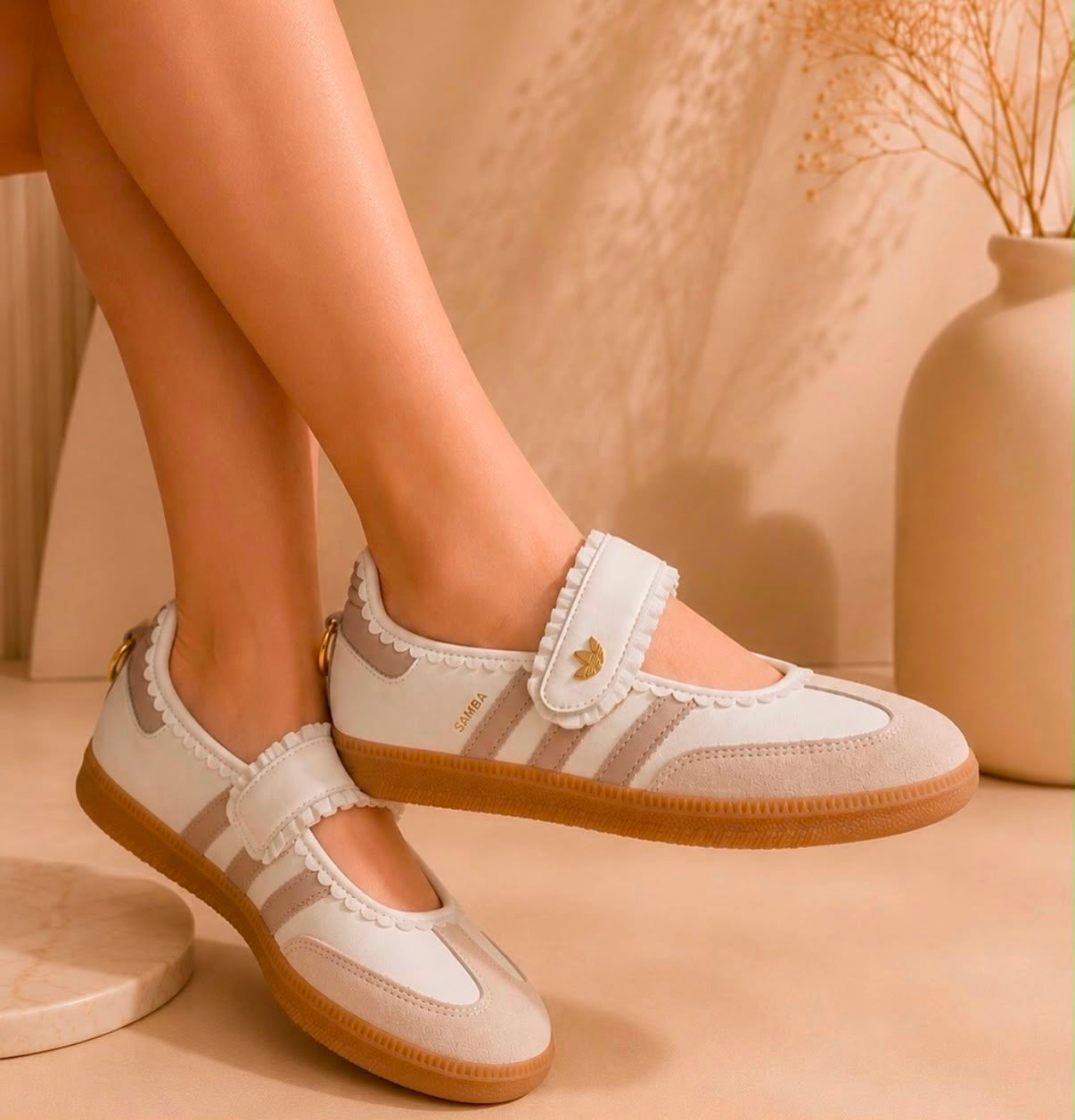 adidas Samba Jane - White Pink Gum