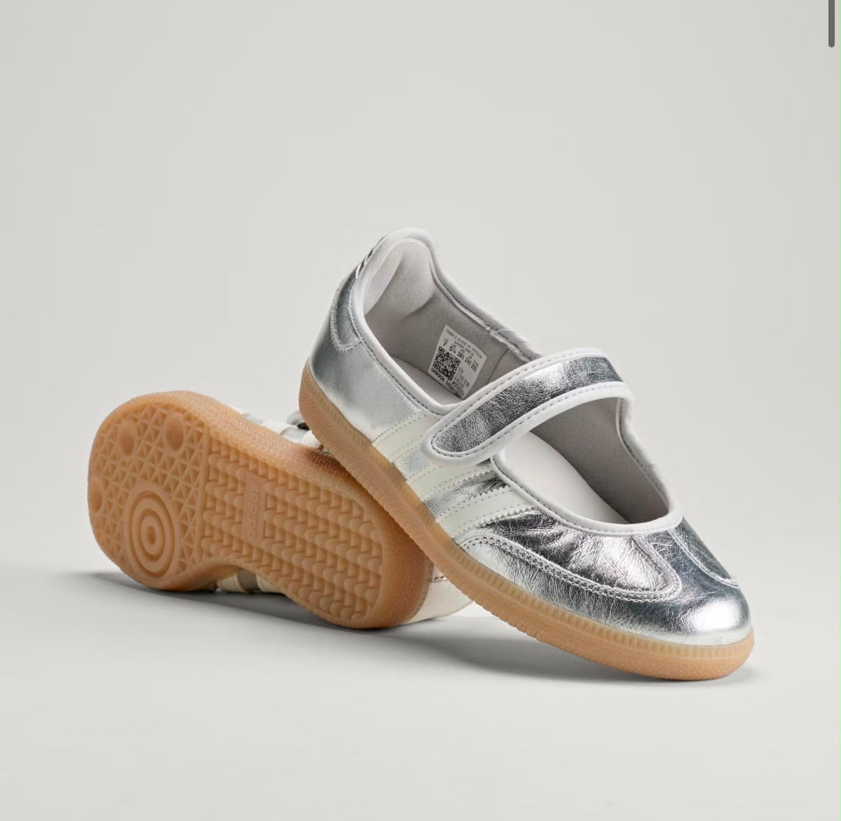 adidas Samba Jane - Silver Metallic Off White